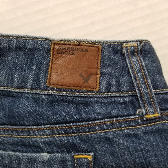 American Eagle jeans 2 Favorite Boyfriend grunge denim distressed ripped torn - Picture 14 of 16